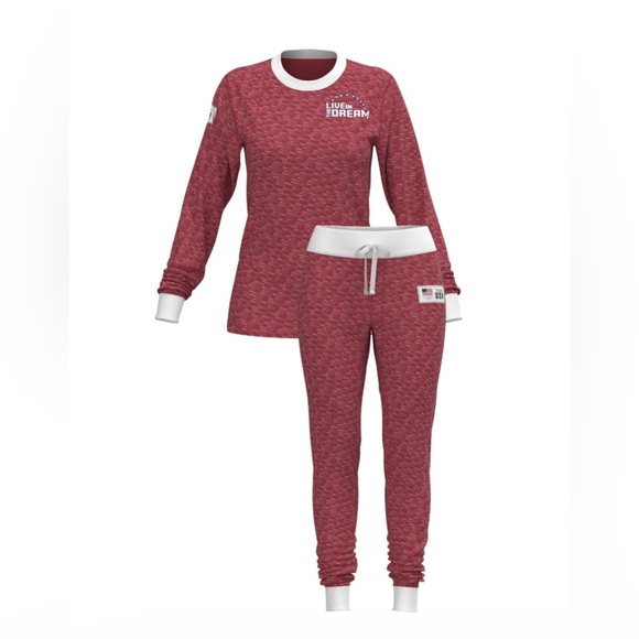 Coordinates Pants - NWT Women’s Large Coordinates Inspirational Team USA Jogger SET in Red